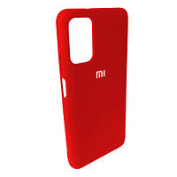 Чехол для Xiaomi Poco M3 Silicone Case (красный цвет) с микрофиброй