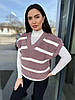 Стильна в'язана жилетка в смужку хіт продажів 2024, фото 10