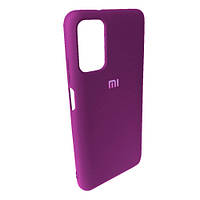 Чехол для Xiaomi Poco M3 Silicone Case (фиолетовый цвет) с микрофиброй