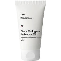 Маска для обличчя Sane Aloe + Collagen + Probiotics 2% Regenerating & Protecting Face Mask 75 мл (4820266830199) sl