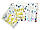 Скатертина поліетиленова "Happy Birthday зірки на білому" 137х183 см, фото 2
