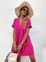 Стильна жіноча сукня літня рожева Новинка 2024