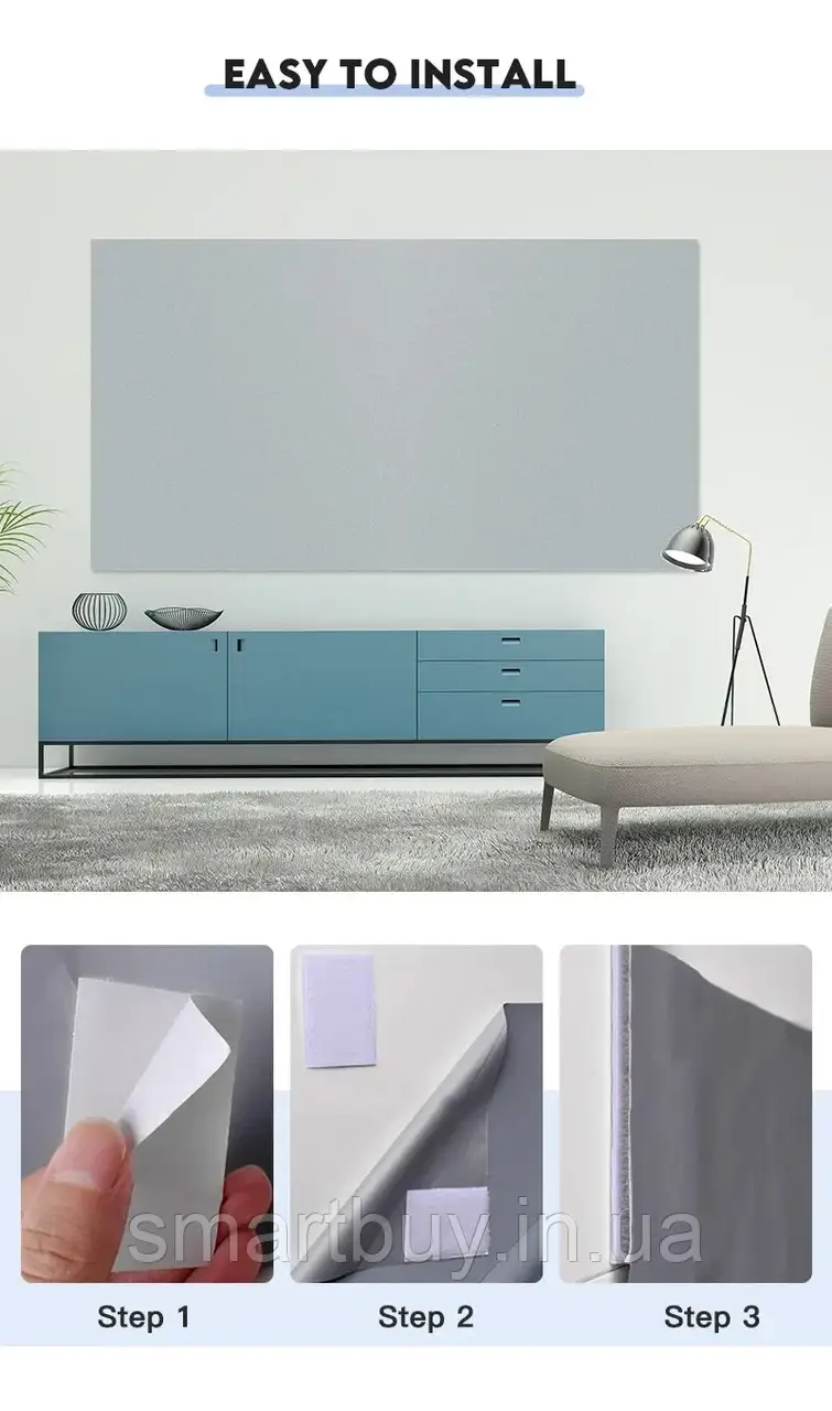 Світловідбивне полотно для проектора 130", фото 1