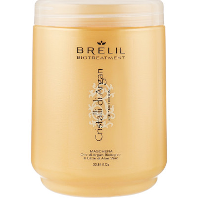 Маска для волос Brelil Bio Traitement Cristalli d'Argan масло Арганы и Алоэ 1 л (8011935067305) sl - фото 1 - id-p2176029352
