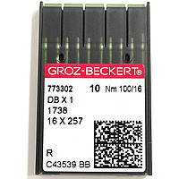 Иглы для промышленных швейных машин Groz-Beckert DBx1, R, №100 (6767)