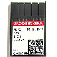 Иглы швейные для промышленных оверлоков Groz-Beckert DCx27, RG, №90 (6771)