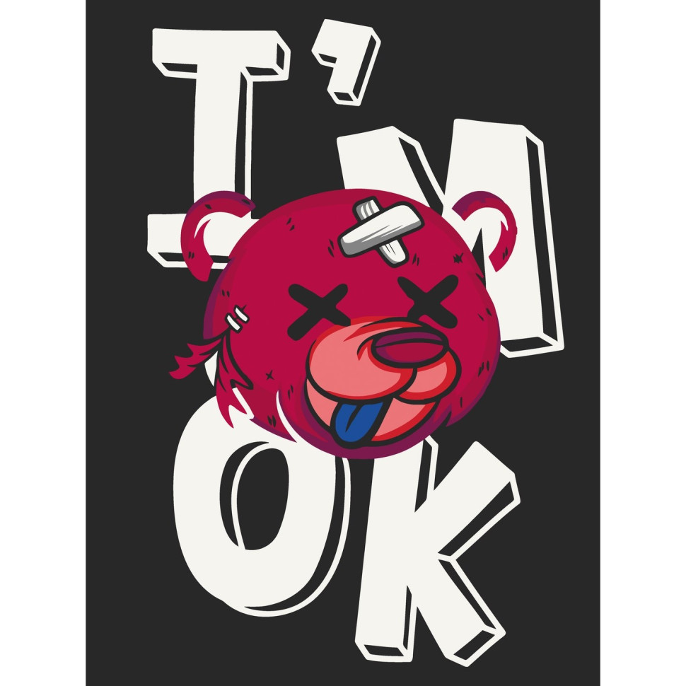 Картина за номерами I`m OK, ведмідь 30*40 см Art Craft 11538-AC