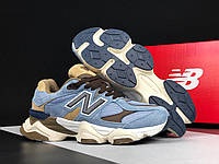 Жіночі стильні легкі кросівки демісезонні New Balance 9060 блакитні, новинка якісні