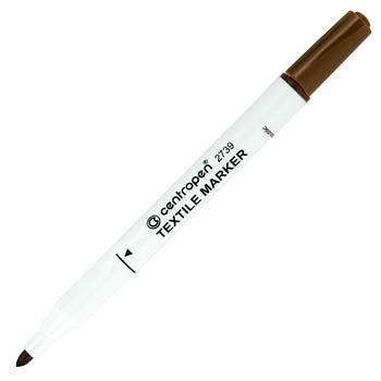 Маркер для тканини Centropen Textile 2мм 2739*_Коричневый