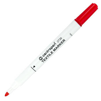 Маркер для тканини Centropen Textile 2мм 2739*_Красный