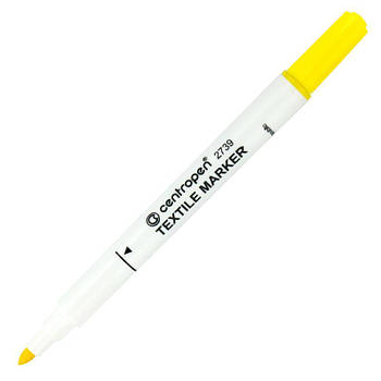 Маркер для тканини Centropen Textile 2мм 2739*_Желтый