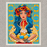 Картина за номерами Український сюжет. Дівчина на Великдень 40*50 см Art Craft 10063-AC, фото 3