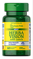 Лютеїн і чорниця для зору Puritan's Pride Herbavision with Lutein and Bilberry, 60 гелевих капсул
