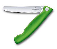Кухонный нож Victorinox Swiss Classic Foldable Paring Knife складной, зеленый, 11 см (6.7836. NX, код: 5570845