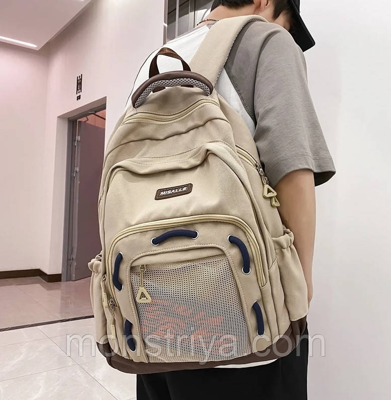 Новинка 2024! Стильний, молодіжний водонепроникний рюкзак унісекс, для ноутбука навчання