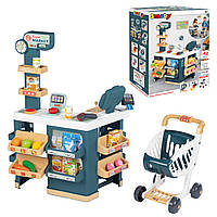 Детский супермаркет ToyMarket интерактивный с тележкой Smoby IG-OL218777 NX, код: 8255552