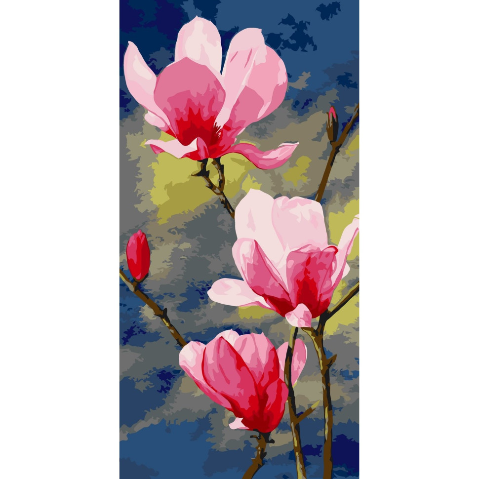 Картина за номерами Квіти. Рожева магнолія 40*80 см Art Craft 13046-AC