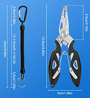 Плоскогубцы кусачки для рыбалки для рыбной ловли с ремешком