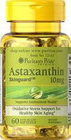Астаксантин Puritans Pride 10 мг 60 капсул (32136) NX, код: 2471580