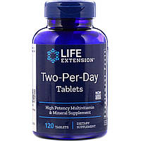 Мультивітаміни Two-Per-Day Tablets Life Extension 120 таблеток NX, код: 7586591