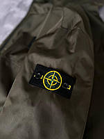 Мужские ветровки stone island на весну Удобная плащевка stone island Хаки ветровка stone island M