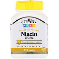 Ниацин 21st Century Niacin 250 mg 110 Tabs NX, код: 7517393
