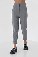 Классические женские брюки укороченные - серый цвет, L (есть размеры) lk