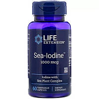 Микроэлемент Йод Life Extension Sea-Iodine 1000 mcg 60 Veg Caps NX, код: 7667231