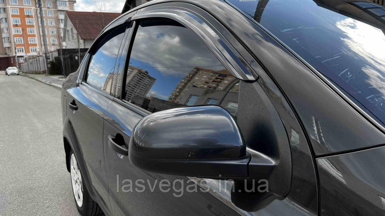 Вітровики, дефлектори вікон Chevrolet Aveo 3 T250 2005- (Kyoung Dong/Корея), фото 1
