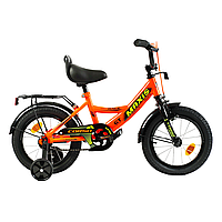 Велосипед двохколісний помаранчевий для хлопчика 14 дюймів Corso Maxis від 4-5 років легкий