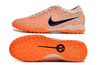Сороконожки Nike Tiempo Legend 10 TF оранжевые Футбольные многошип найк унисекс Спортивная обувь оранжевые