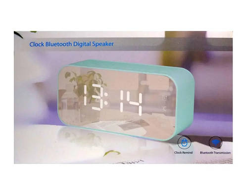 Годинник портативна Bluetooth колонка з годинником Q5 9222, чорна, фото 3