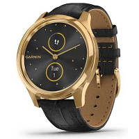 Смарт-часы Garmin vivomove Luxe, Pure Gold-Black, Leather, (010-02241-22) sl