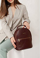 Кожаный женский мини-рюкзак Kylie Бордовый краст BlankNote NX, код: 8132412