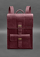 Кожаный рюкзак Brit бордовый Crazy Horse BlankNote NX, код: 8132849
