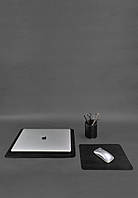 Набор для рабочего стола из натуральной кожи 1.0 черный краст BlankNote NX, код: 8132735
