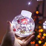 Гірлянда Xmas WW-1 Copper curtain ball lamp 7258 Подарунки, тепле біле світло, фото 2