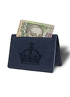 Кожаный мини кошелек-картхолдер BermuD Синий B 30-18S-15-12 NX, код: 2690851