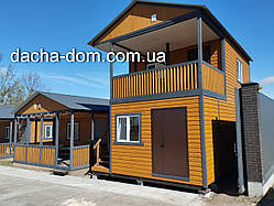 Каркасний будинок двоповерховий 4,6 * 7,5 з терасою