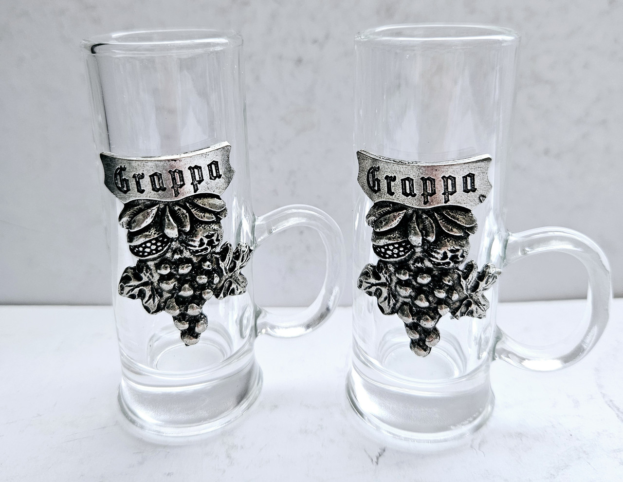 Чарки для лікеру з олов'яним декором Франція, фото 1