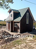 Каркасний будинок   6 * 7, з мансардою, терасою  та ганком, фото 8