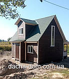 Каркасний будинок   6 * 7, з мансардою, терасою  та ганком, фото 7