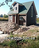 Каркасний будинок   6 * 7, з мансардою, терасою  та ганком, фото 10