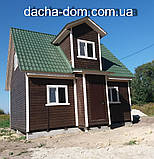 Каркасний будинок   6 * 7, з мансардою, терасою  та ганком, фото 5