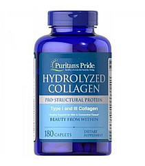 Гідролізований колаген Puritan's Pride Hydrolyzed Collagen 1000 mg 180 caplets