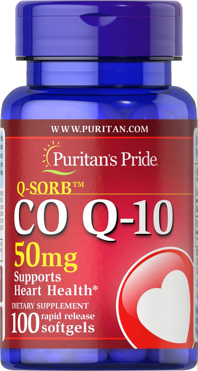 Коензим Puritan's Pride CO Q-10 50 mg (Q-SORB™), 100 гелевих капсул