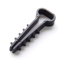 Дюбель-ялинка 6*3мм для плоского кабелю чорний 100шт/уп APRO, фото 5