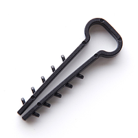 Дюбель-ялинка 6*3мм для плоского кабелю чорний 100шт/уп APRO, фото 2