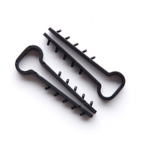 Дюбель-ялинка 6*3мм для плоского кабелю чорний 100шт/уп APRO, фото 3