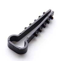 Дюбель-ялинка 6*3мм для плоского кабелю чорний 100шт/уп APRO, фото 4